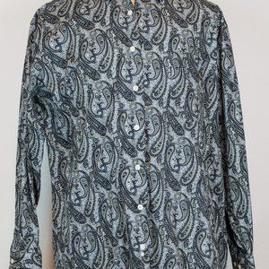 Alan Flusser Long-Sleeve Paisley Button Down Shirt L Large